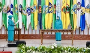 Andi Indriaty Syaiful Resmi Dilantik sebagai Pj Ketua Tim Penggerak PKK dan Ketua Pembina Posyandu Sulsel