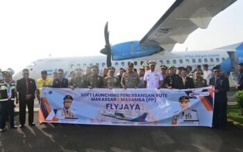 Penerbangan Perdana Masamba-Makassar Resmi Mengudara, Gubernur Sulsel Ajak Masyarakat Manfaatkan Layanan