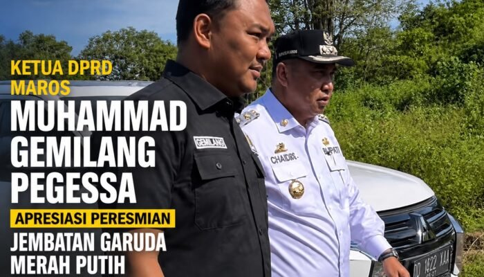 Ketua DPRD Maros Muhammad Gemilang Pegessa Apresiasi Peresmian Jembatan Garuda Merah Putih di Tompobulu