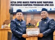 Ketua DPRD Maros Pimpin Rapat Paripurna Penyerahan Ranperda Perubahan APBD 2026